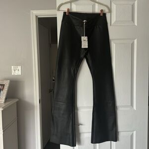 NWT Splendidxcellajaneblog vegan leather flare leg pant